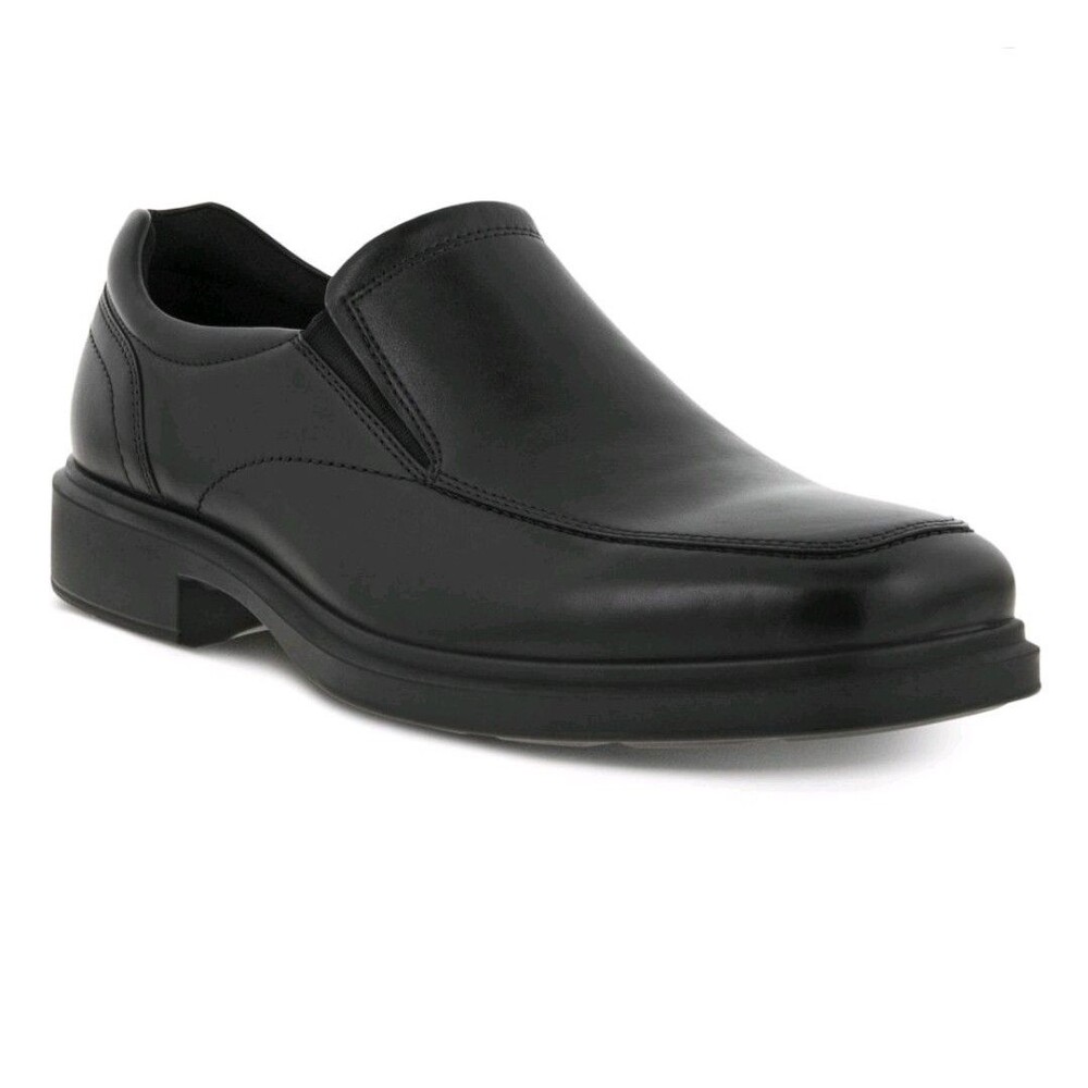 Ecco Helsinki 2  Apron Toe Slip-on Black Leather Loafers Mens Size 8/8.5 EU 42
